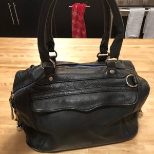 REBECCA MINKOFF LEATHER BOWLER BAG